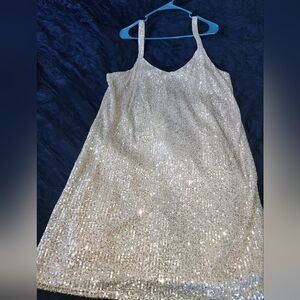 NWT Sparkling Gold Women's Dress 1X